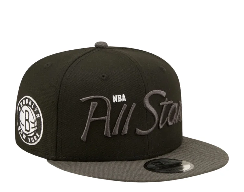 New Era 9Fifty NBA Brooklyn Nets All Star Game Script Black Snapback 60239643