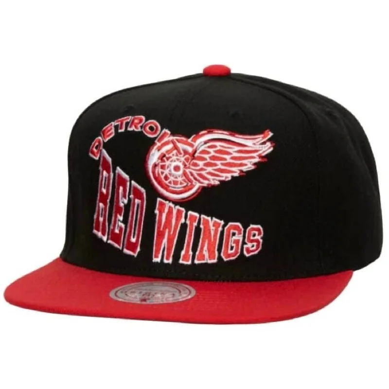 Men's Nhl Vintage Detroit Red Wings Crooked Path Snapback Hat In Black