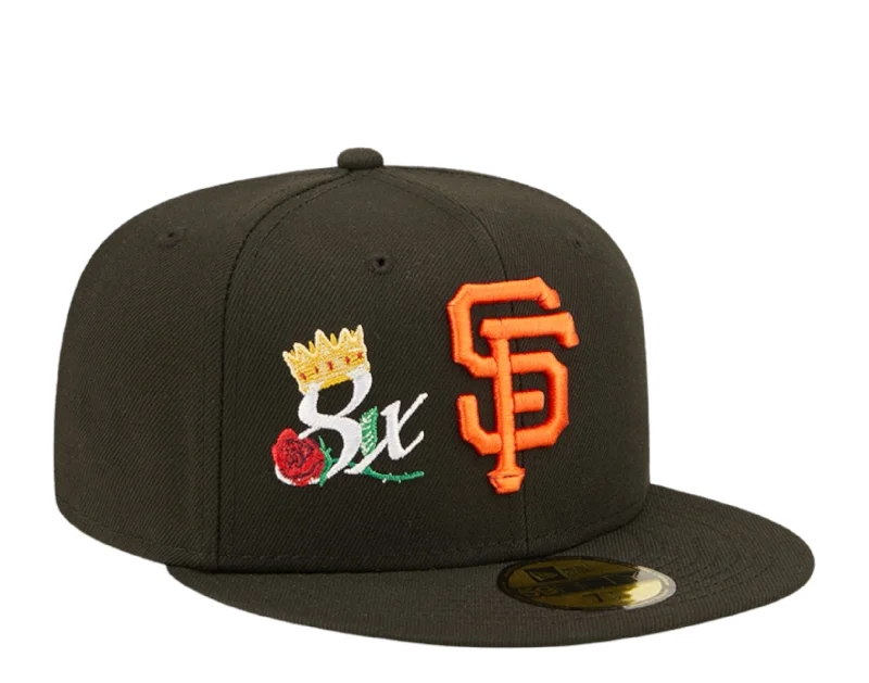 New Era 59Fifty MLB San Francisco Giants Crown 8X Champs Blk Fitted Hat 60243483