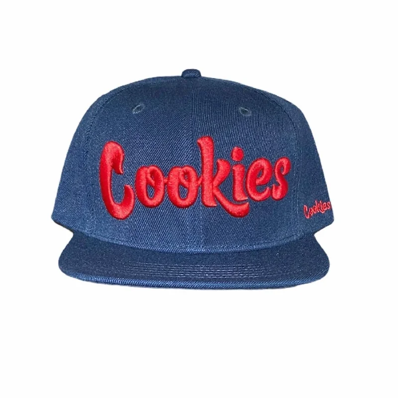 Men's Original Mint Twill Snapback Cap In Navy/red