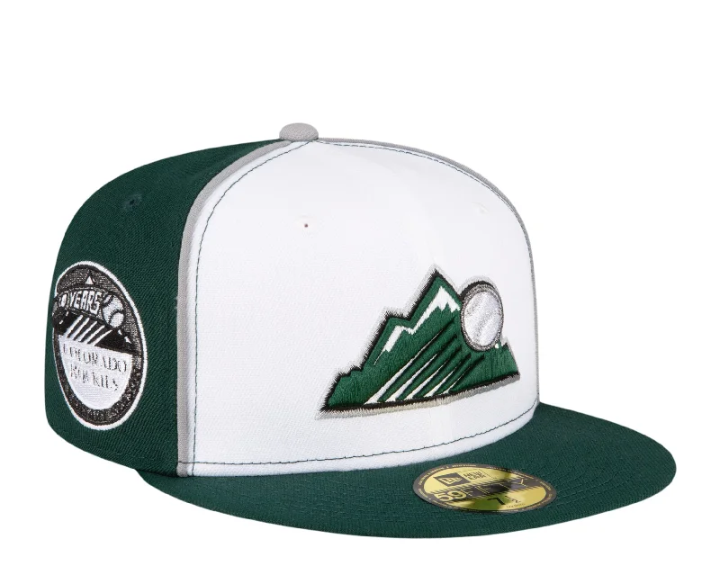 New Era Colorado Rockies 10 Years Anniversary 59FIFTY Fitted Grn/Wht w/ Grey UV