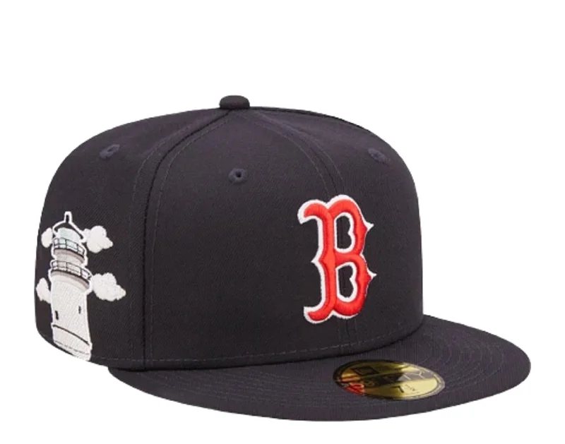 New Era 59Fifty MLB Boston Red Sox Cloud Icon Navy Fitted Hat 60243745