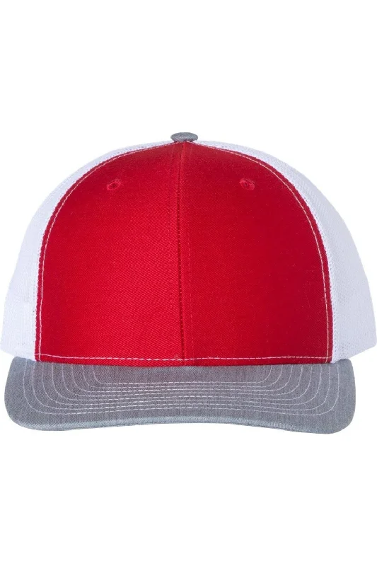 red/ white/ heather grey