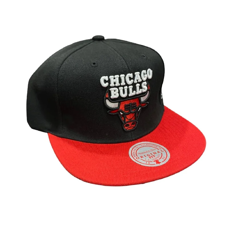 Men's Nba The Champs Hwc Chicago Bulls Snapback Hat In Black/red