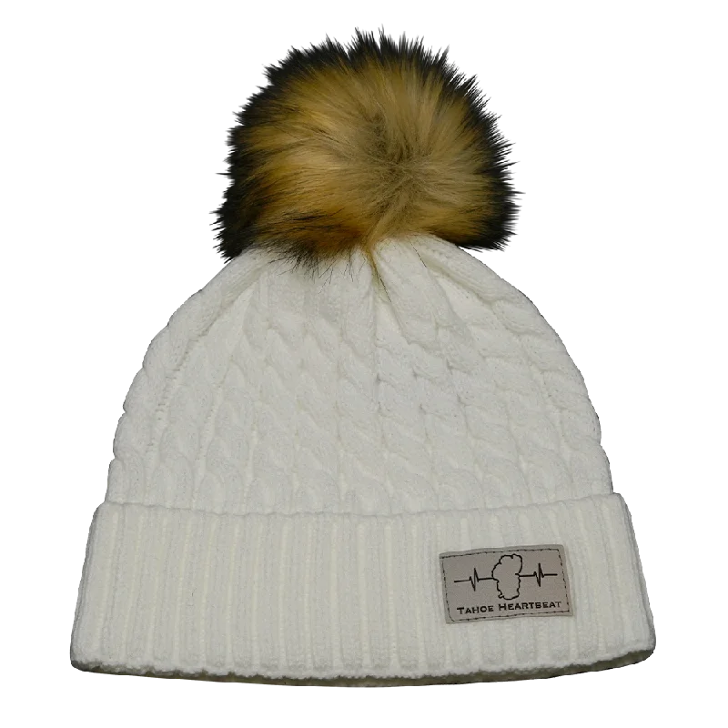 Tahoe Beanie | Pom | White