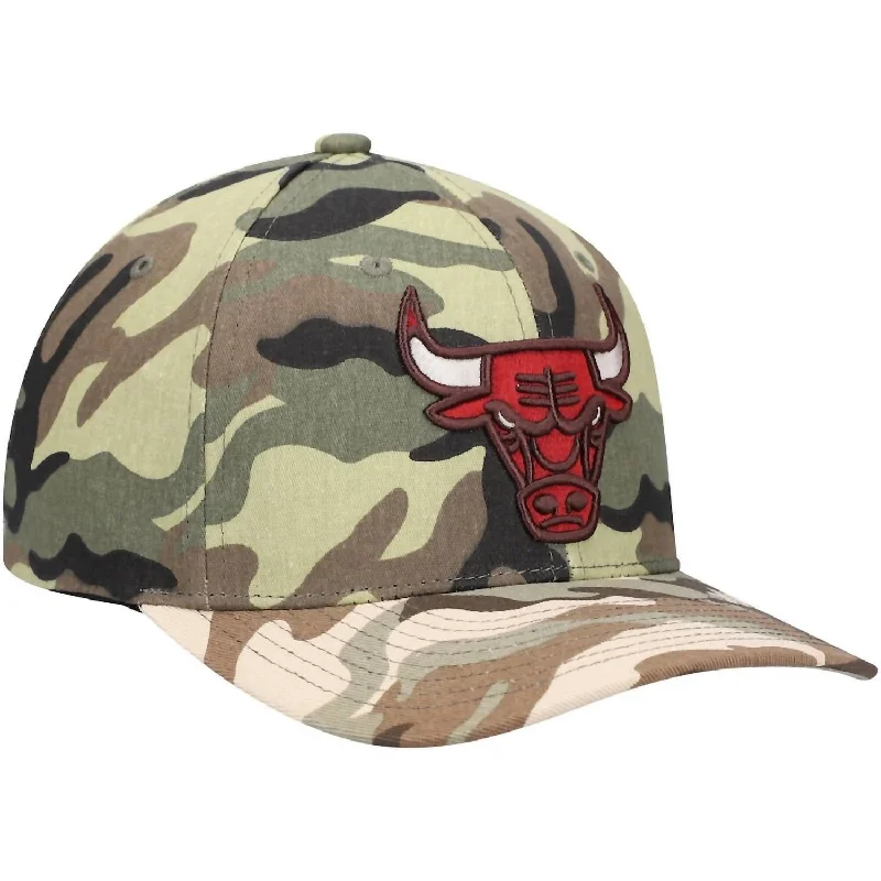 Men's Nba Bulls Woodland Desert Snapback Cap In Camo Woodland