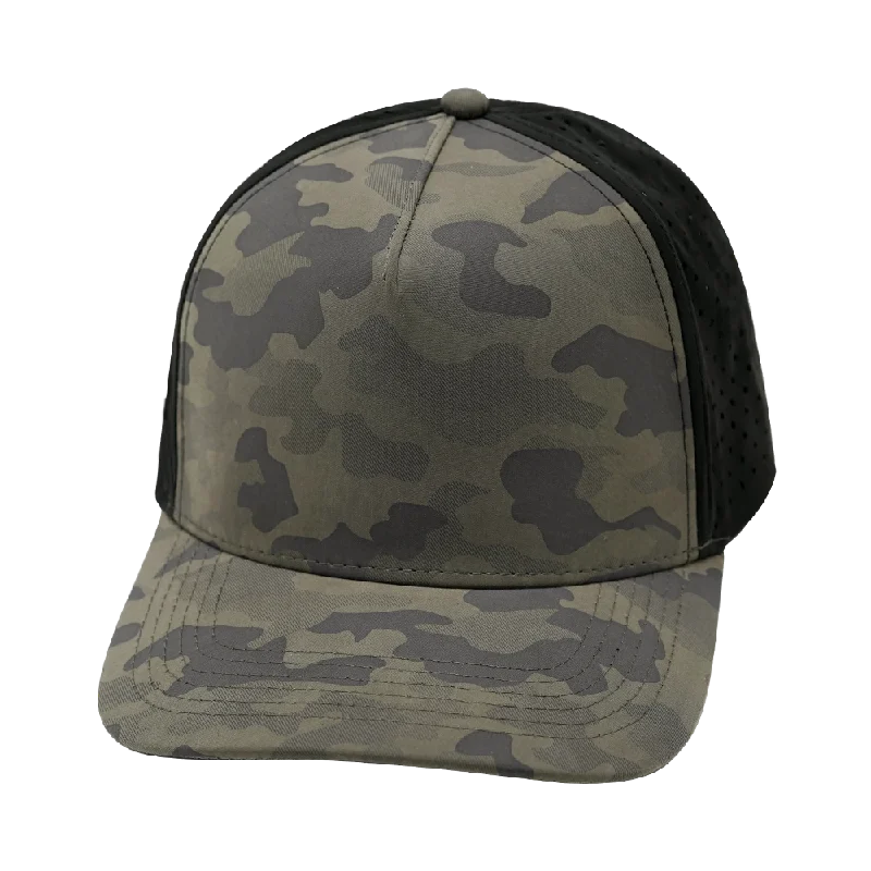 Blank - 5 Panel - Structured - Charcoal Camo / Black (Unisex)