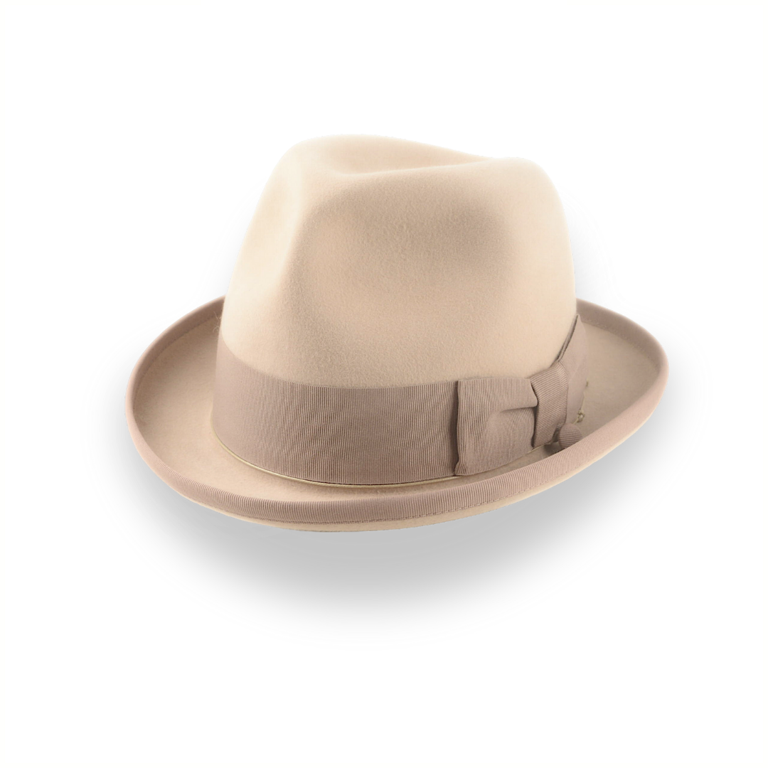 Light Camel Vintage Style Homburg Hat for Men | The Phaeton