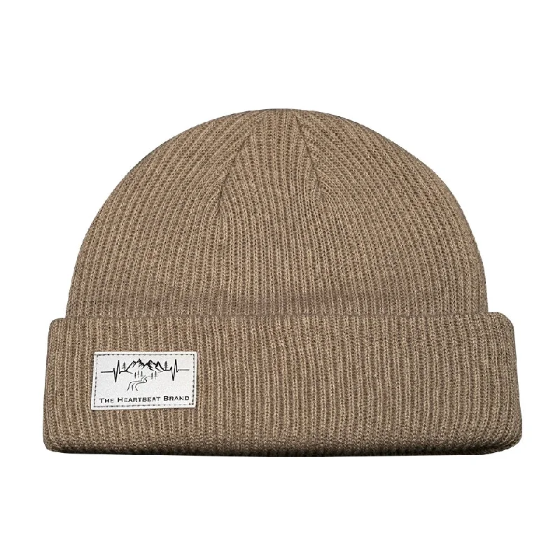 Mountains Beanie | Cuffed | Tan