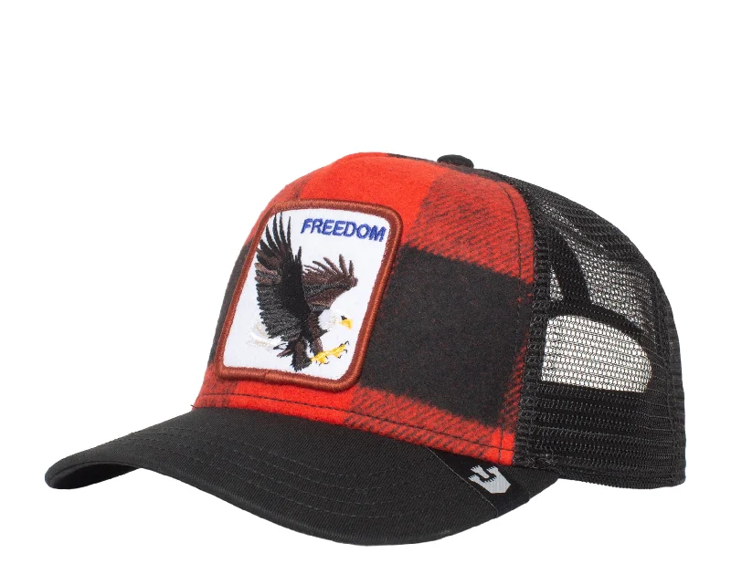 Goorin Bros Ski Free Red/Black Trucker Hat Freedom Eagle 101-1066-RED