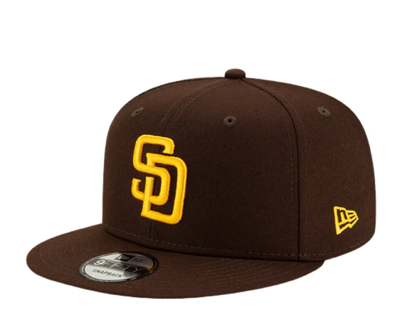 New Era 9Fifty MLB San Diego Padres Brown/Yellow Basic Snapback Hat 12351317