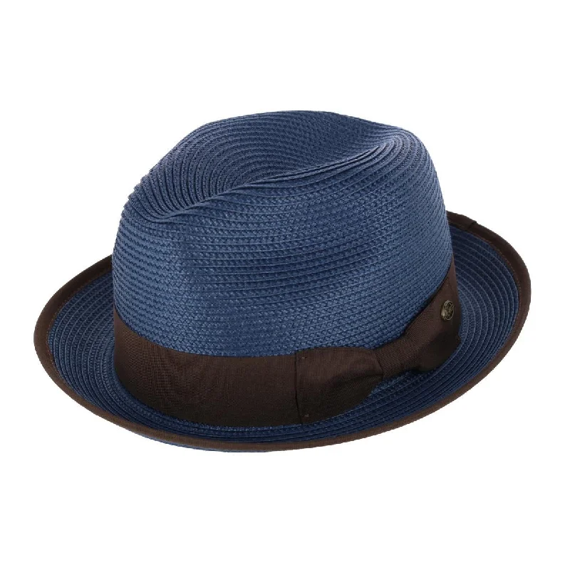 Men's Fedora with Contrast Band and Trim