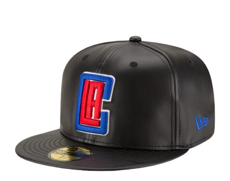 New Era 59Fifty NBA Los Angeles Clippers Faux Leather Black Fitted Hat 70344051