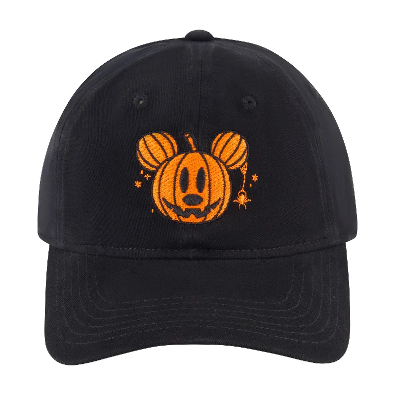 Disney Mickey Mouse Pumpkin Head With Plaid Underbrim Hat