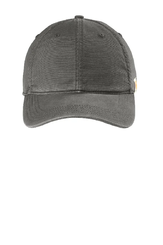 Carhartt Mens Moisture Wicking Canvas Adjustable Hat - Gravel Grey