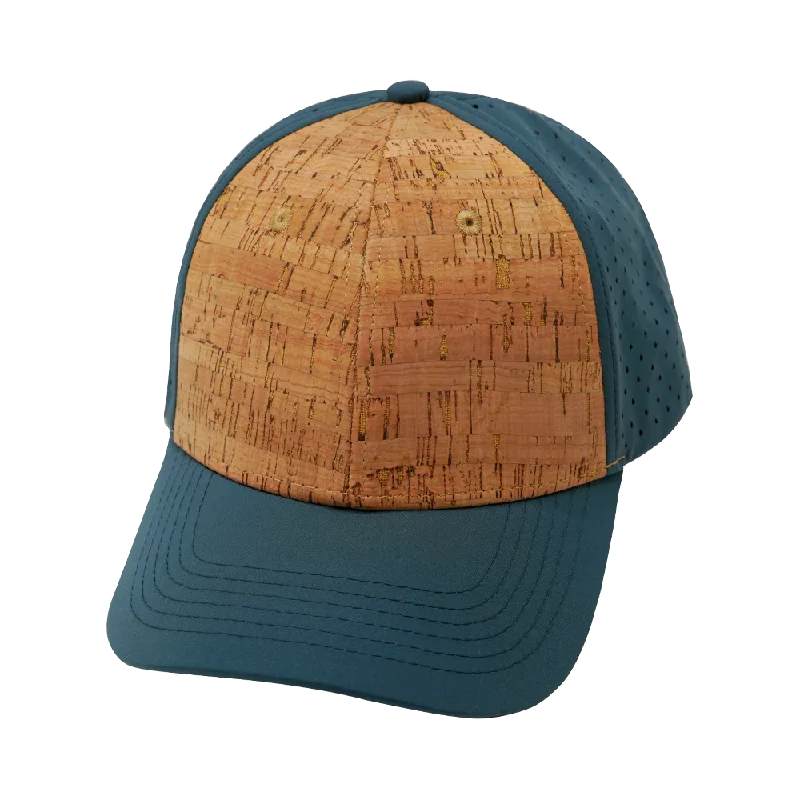 Blank - 6 Panel - Shallow Fit - Cork - Teal (Unisex)