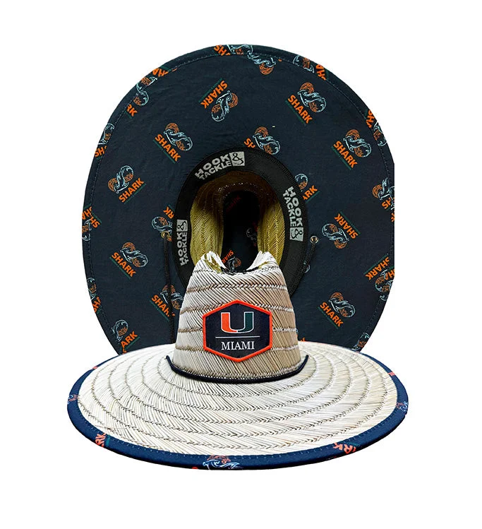 University of Miami Logo Straw Hat