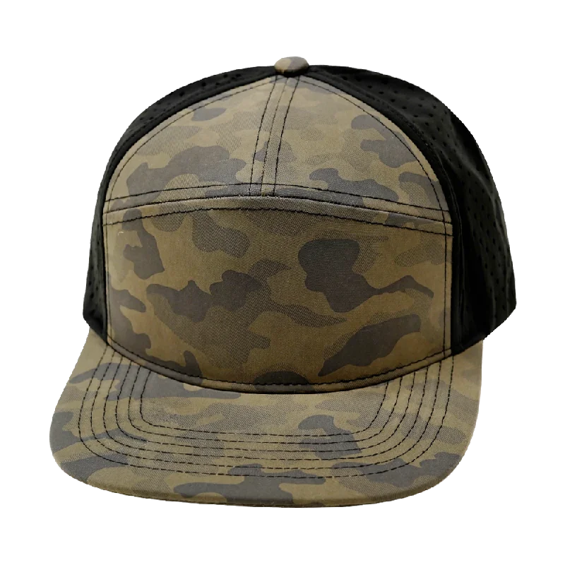 Blank - 7 Panel - Mocha Camo / Black (Unisex)