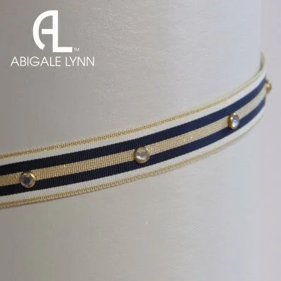 Abigale Lynn Visor Band - Navy Nautical