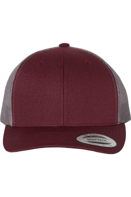 maroon/ grey