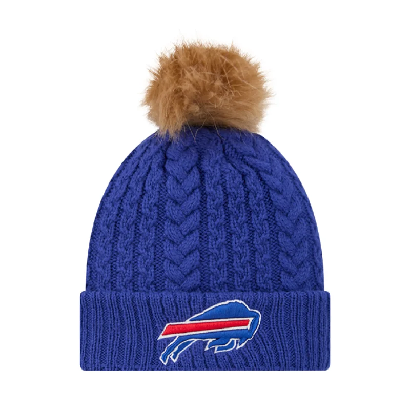 Women’s New Era Bills Royal Luxury Pom Knit