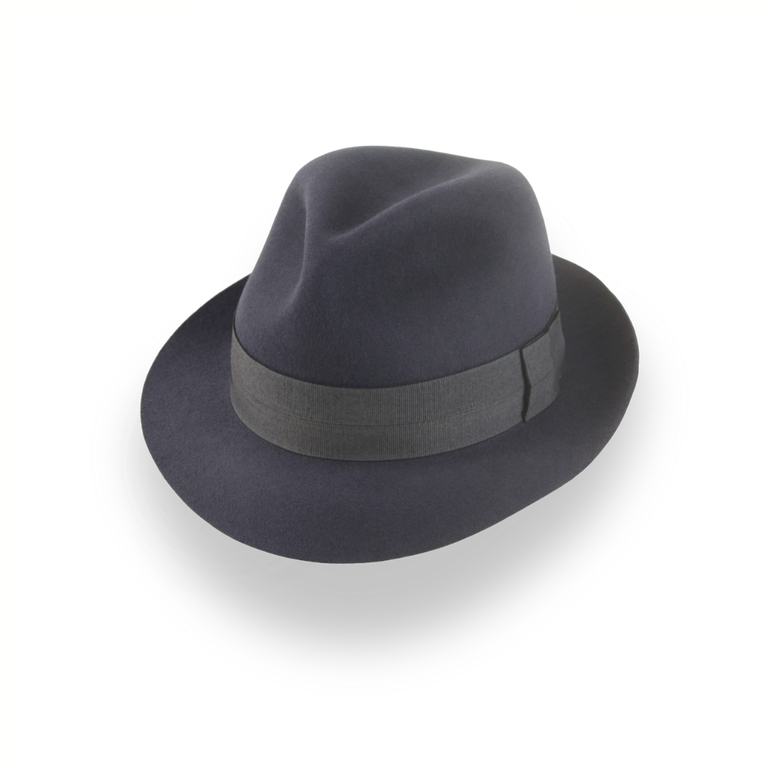 Dark Grey Trilby Hat For Men in Quality Fur Felt | The Last Looks