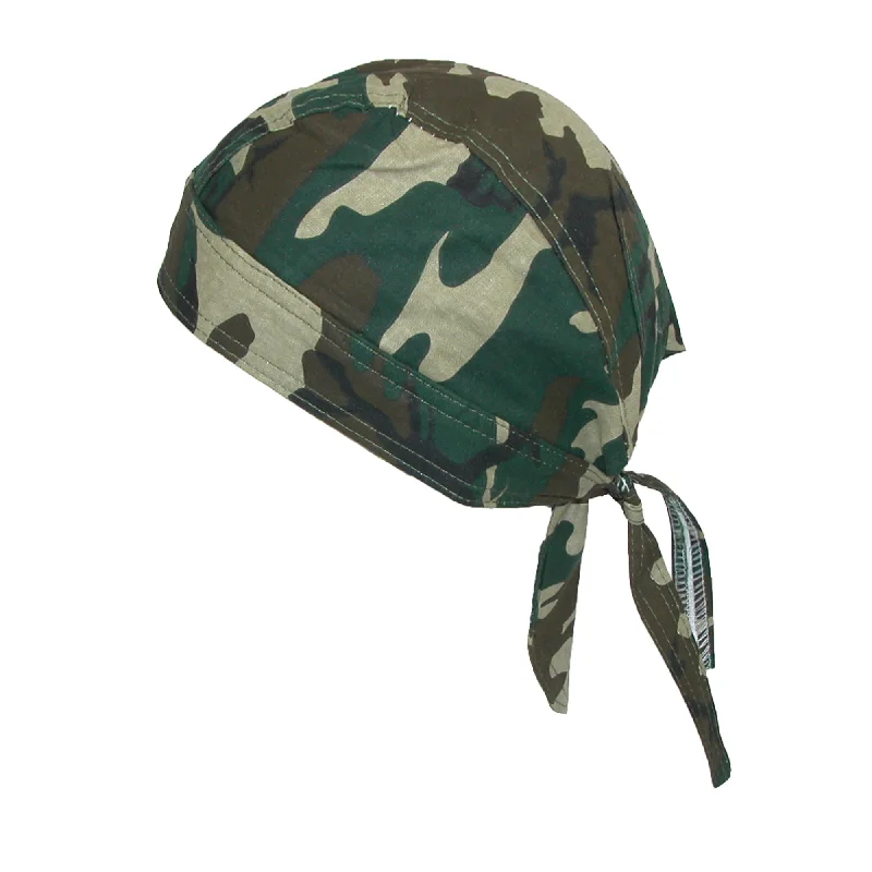 Men's Cotton Camo Do Rag Cap with Premium Lining