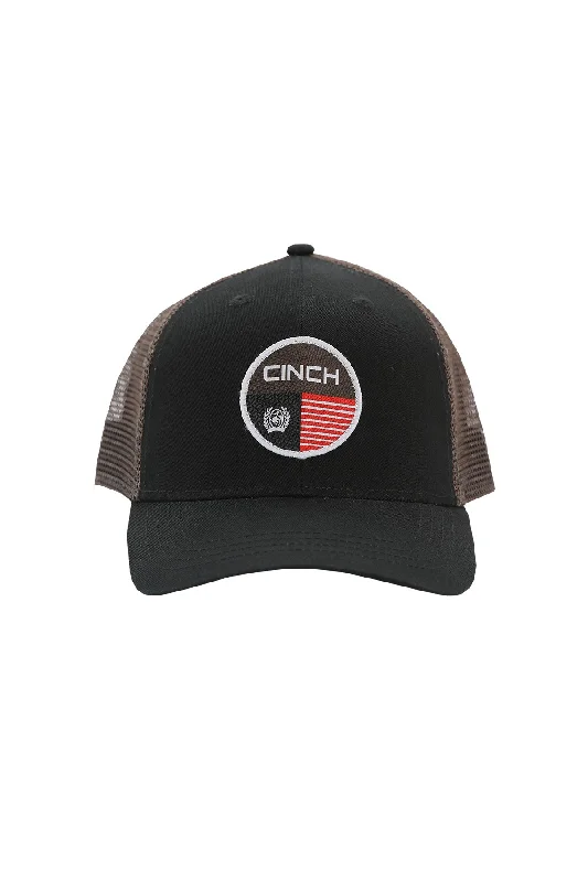 Cinch Trucker Ball Cap Black with Logo