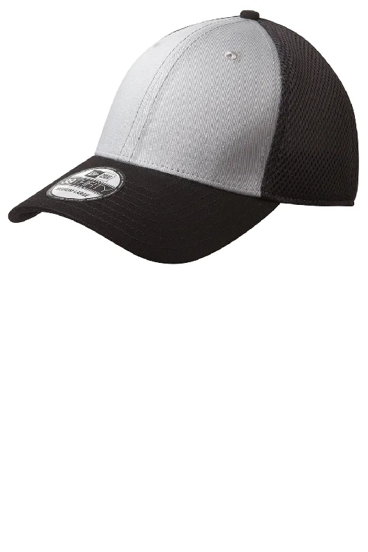 New Era Mens Stretch Fit Hat - Grey/Black