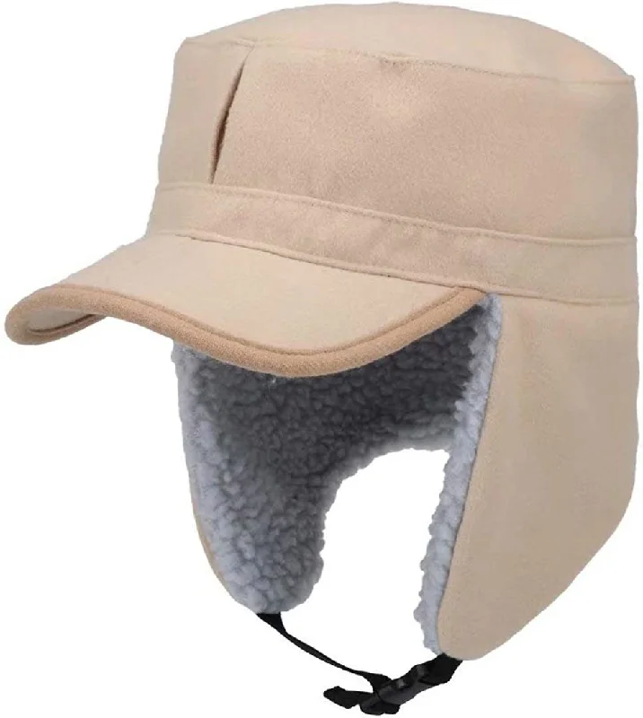 Home Prefer Men's Warm Trapper Hat - Winter Hat with Earflaps and Visor Military Style