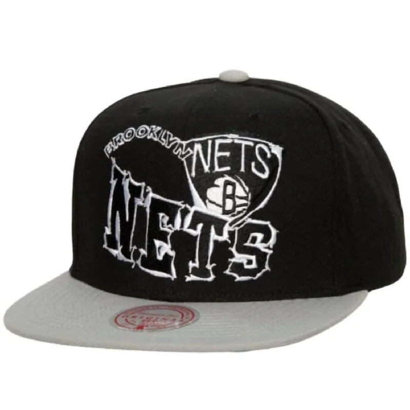 Men's Nba Brooklyn Nets Crooked Path Snapback Cap In Black