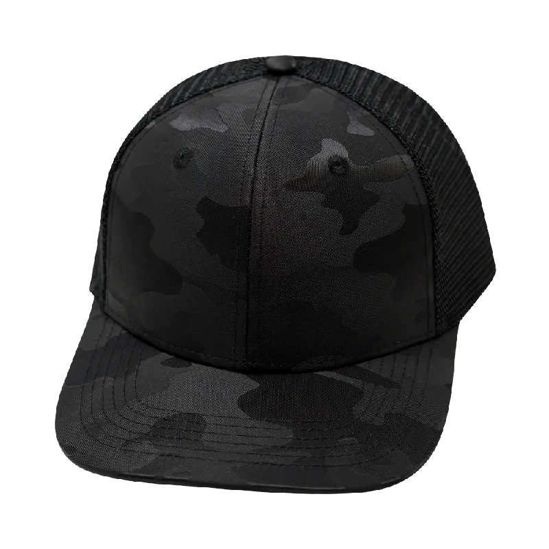 Blank - 6 Panel  - Black Camo / Black (Unisex)