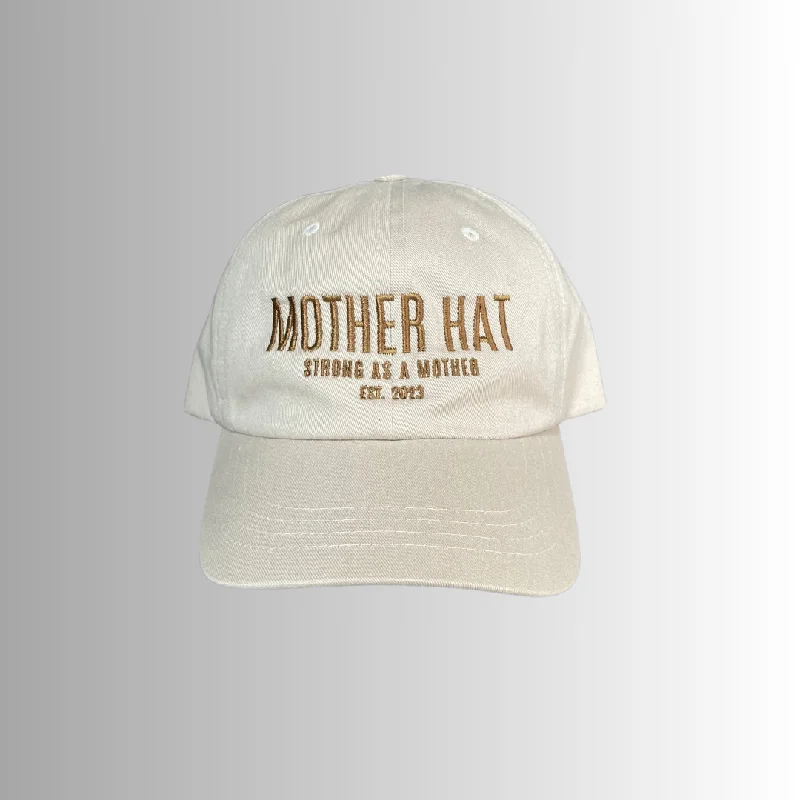 The Mother Hat Embroidered Dad Hat- Khaki