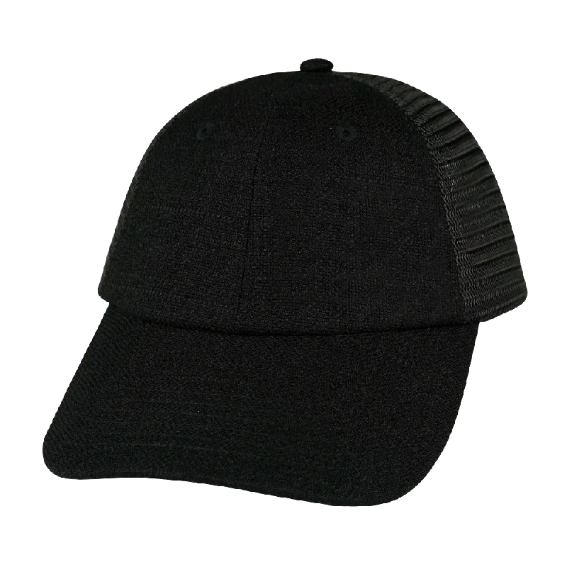 Blank - 6 Panel - Shallow Fit - Unstructured - Black Hemp / Black (Unisex)