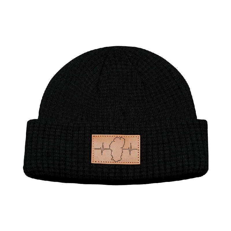 Tahoe Beanie | Waffle Cuff | Black