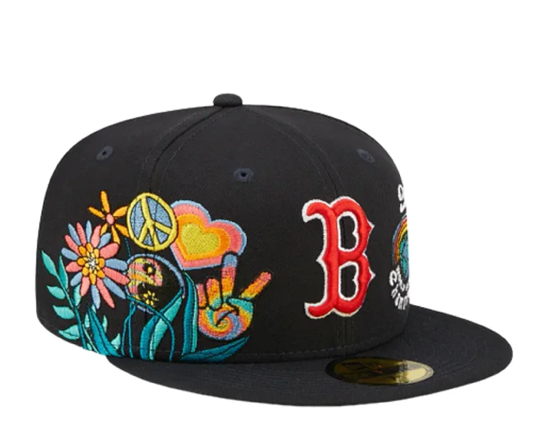 New Era Boston Red Sox Groovy 59FIFTY Fitted Blue Undervisor 60288042