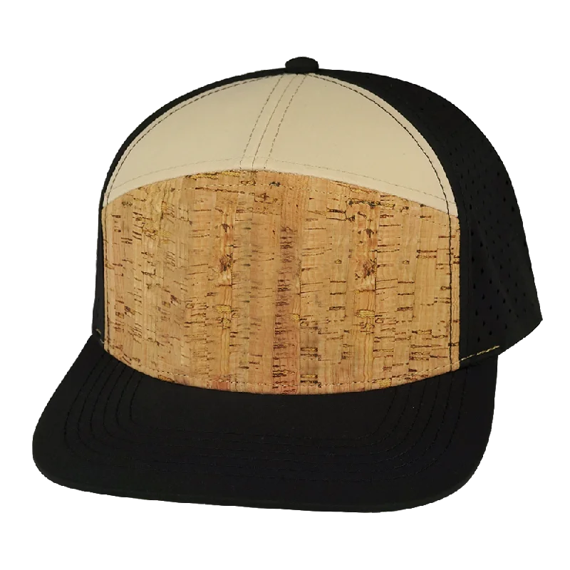 Blank - 7 Panel - Cork - Black / Tan (Unisex)