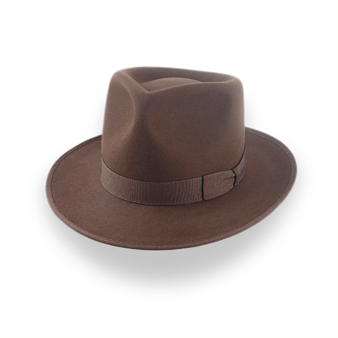 Customizable Brown Fedora Hat Mens for Unique Style | The Tony