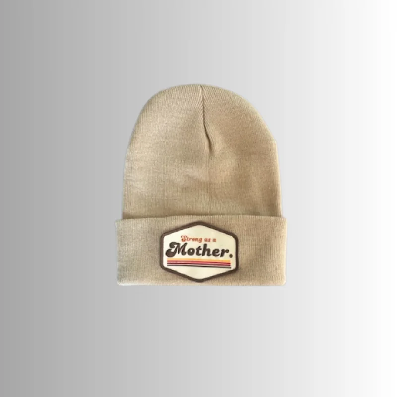 RETRO Mother Patch Beanie - Camel