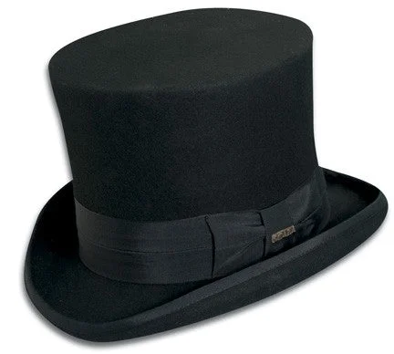 Scala Premium Wool Felt Mad Hatter Top Hat