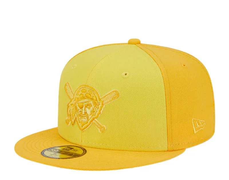 New Era Pittsburgh Pirates Tri-Tone Team 59FIFTY Fitted 60355921 Yellow