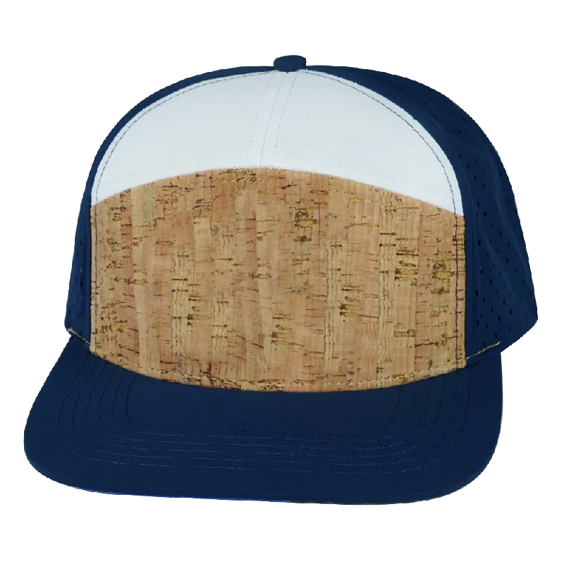 Blank - 7 Panel - Cork - Navy / White (Unisex)