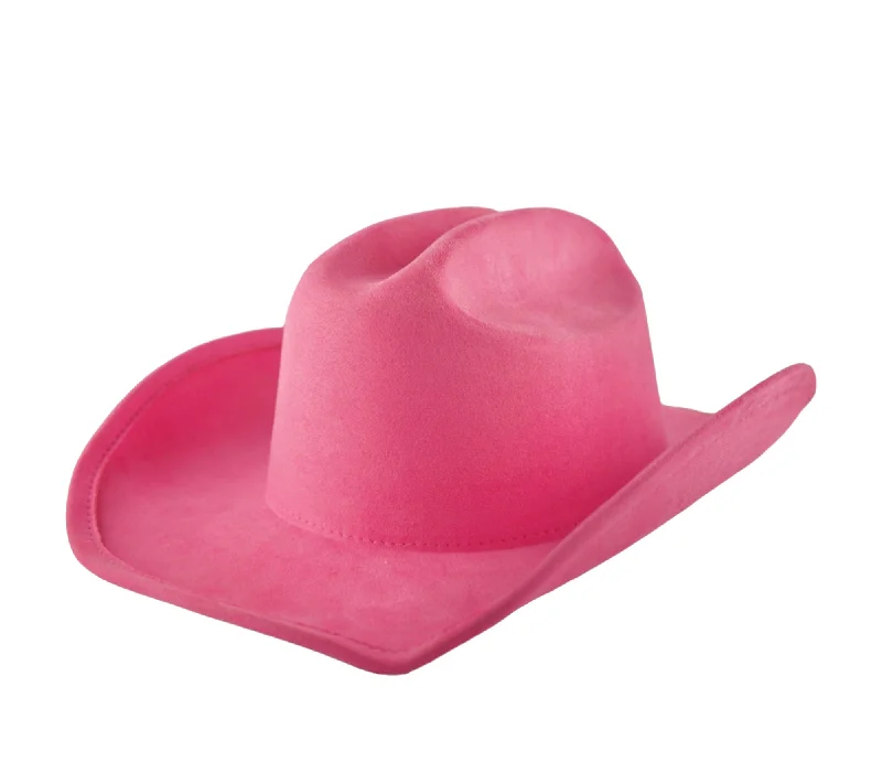 Nashville Suede Cowgirl Hat - Pink