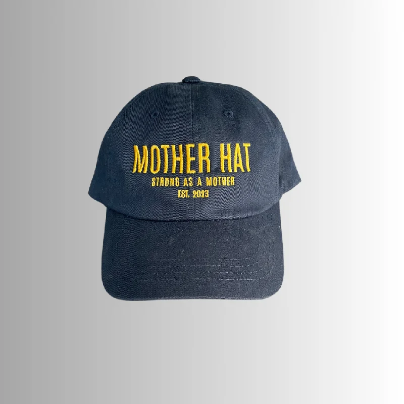 The Mother Hat Embroidered Dad Hat- Navy