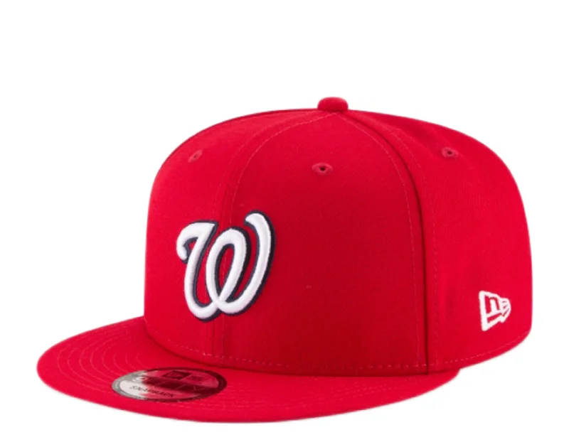 New Era 9Fifty MLB Washington Nationals Basic Red Snapback Hat 11590989