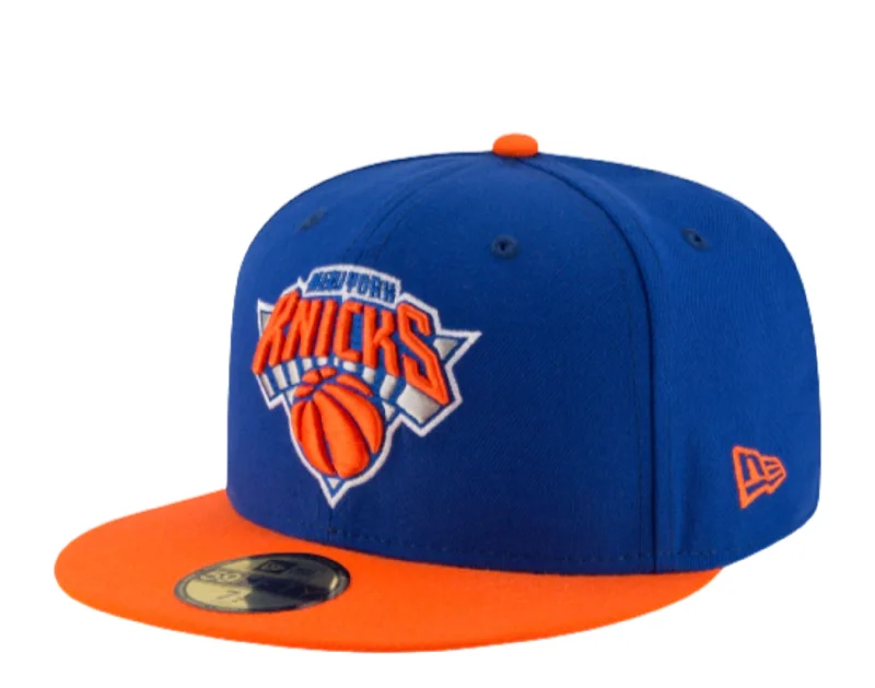 New Era 59Fifty NBA New York Knicks 2-Tone Blue/Orange Fitted Hat 70343623