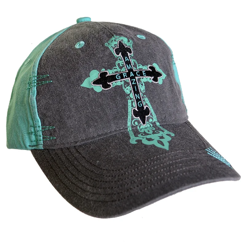 Cherished Girl Womens Cap Amazing Grace Cross