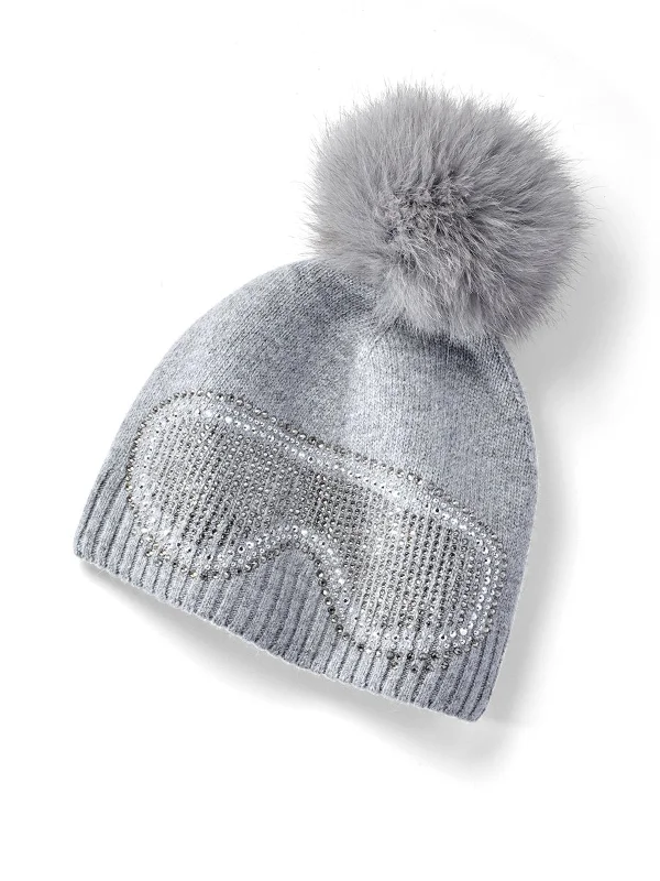 Goggle Pom Knit Hat