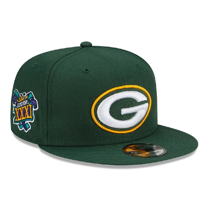 New Era 9Fifty NFL Green Bay Packer XXXI Super Bowl Patch Up Snapback Hat