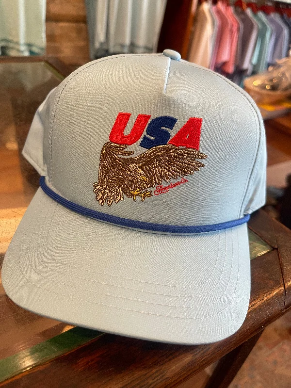 USA Eagle 5 Panel Performance Trucker Hat